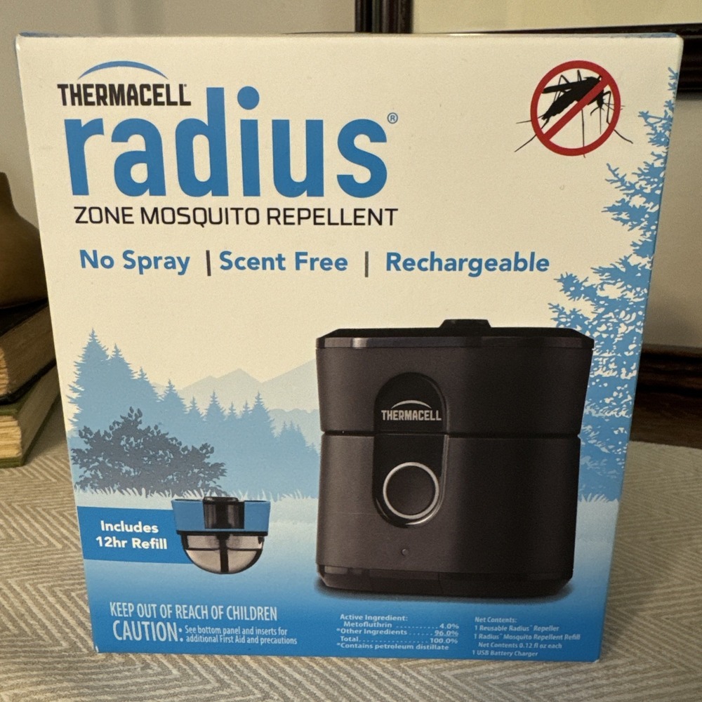 Thermacell Radius Zone Mosquito Repellent NEW Sealed Camping Outdoors Backyard